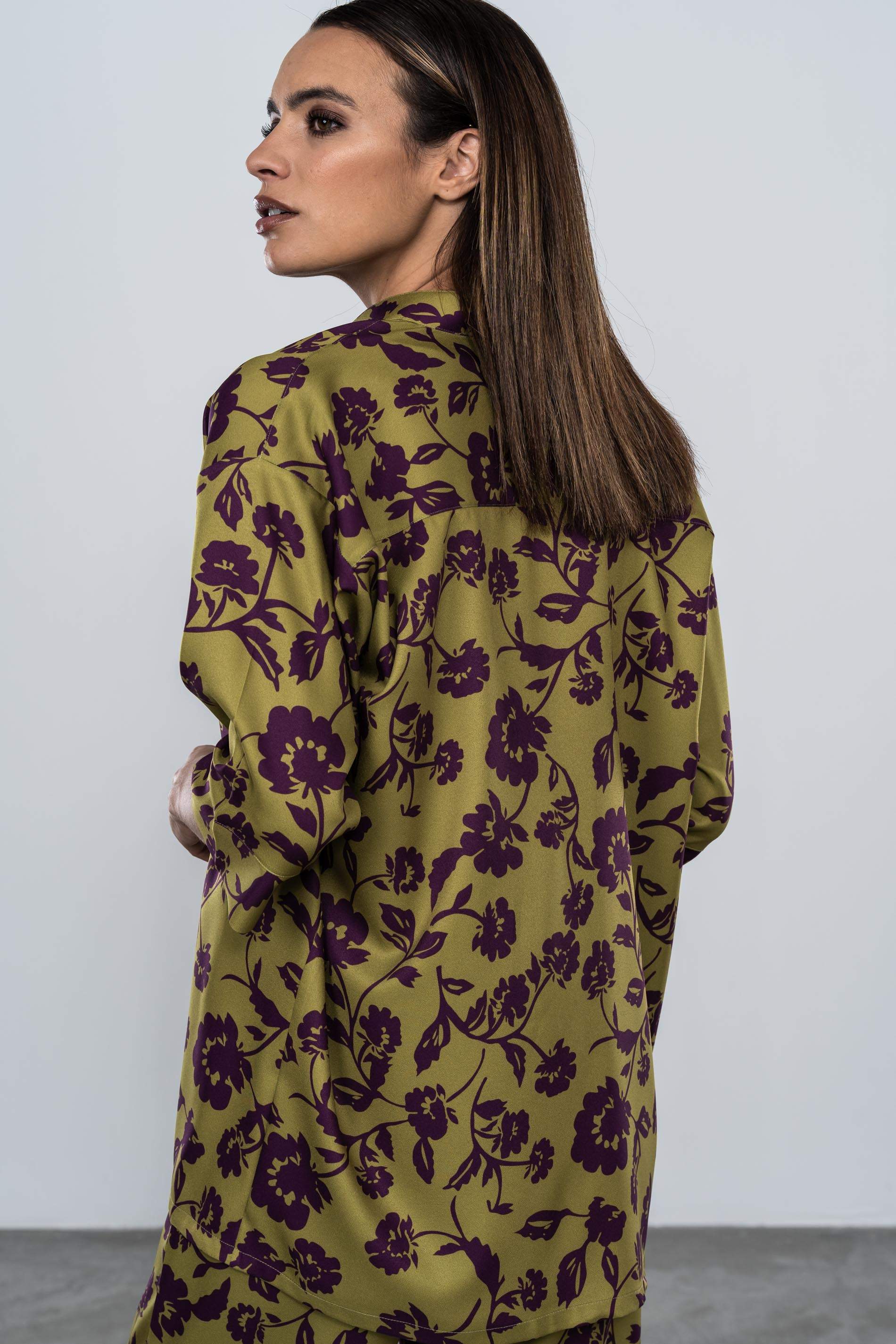 CHAQUETA HOLGADA SILUETA FLOR