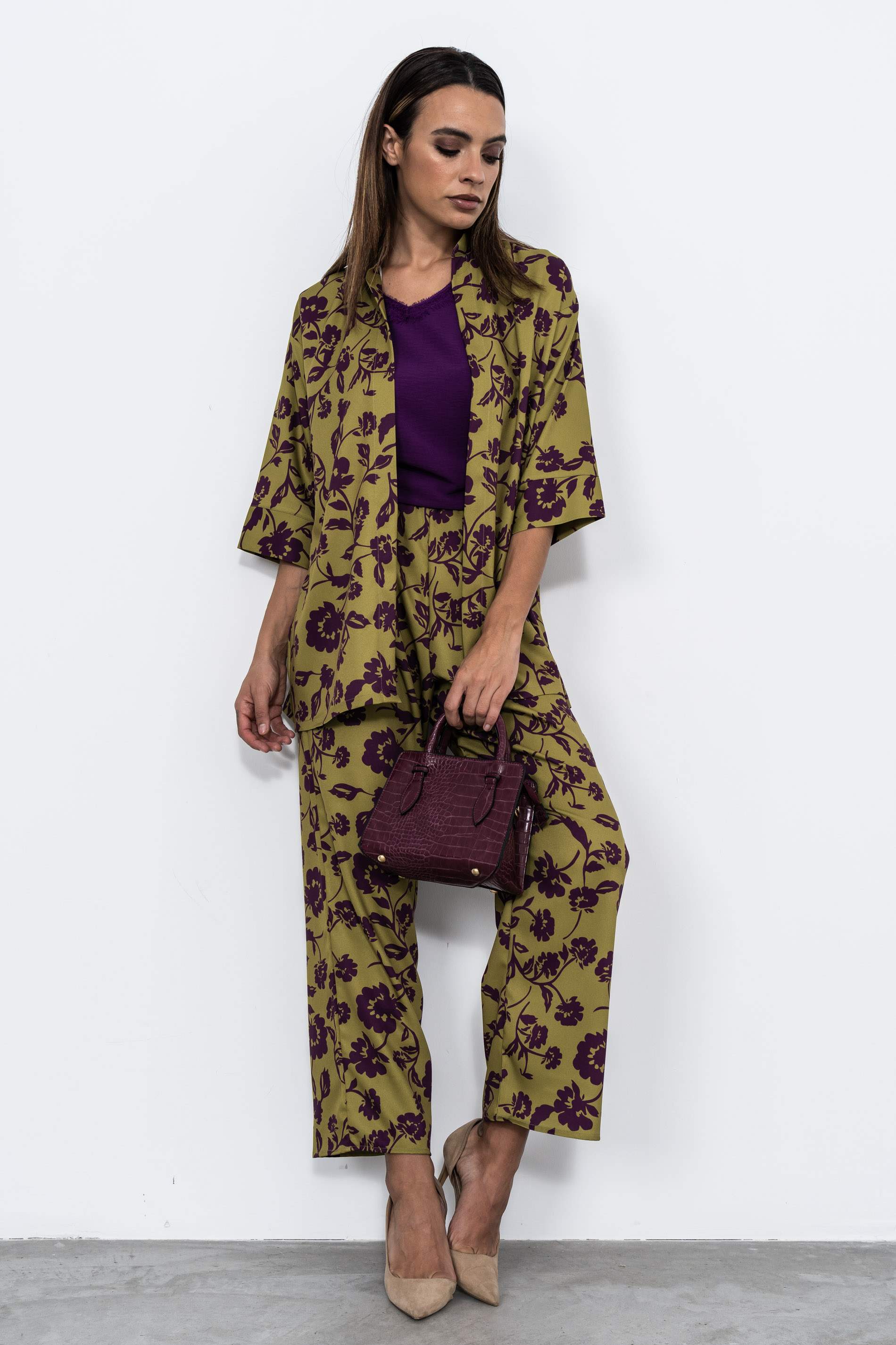 CHAQUETA HOLGADA SILUETA FLOR