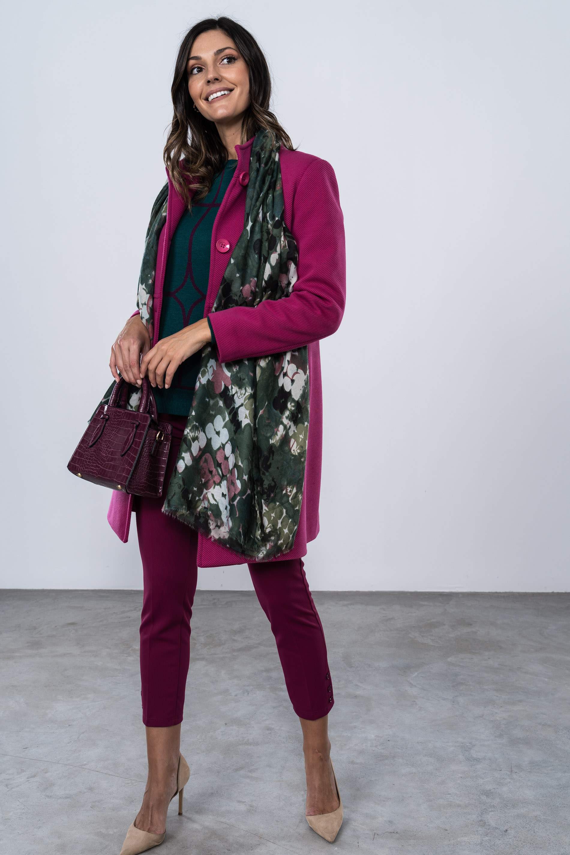 JERSEY JACQUARD GEOMETRICO VERDE