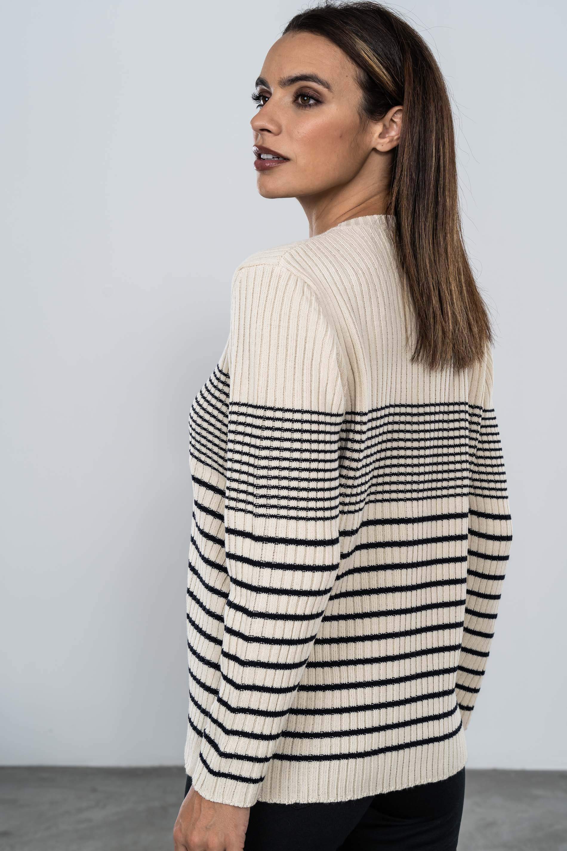 JERSEY CANALE RAYAS C CAJA BEIGE