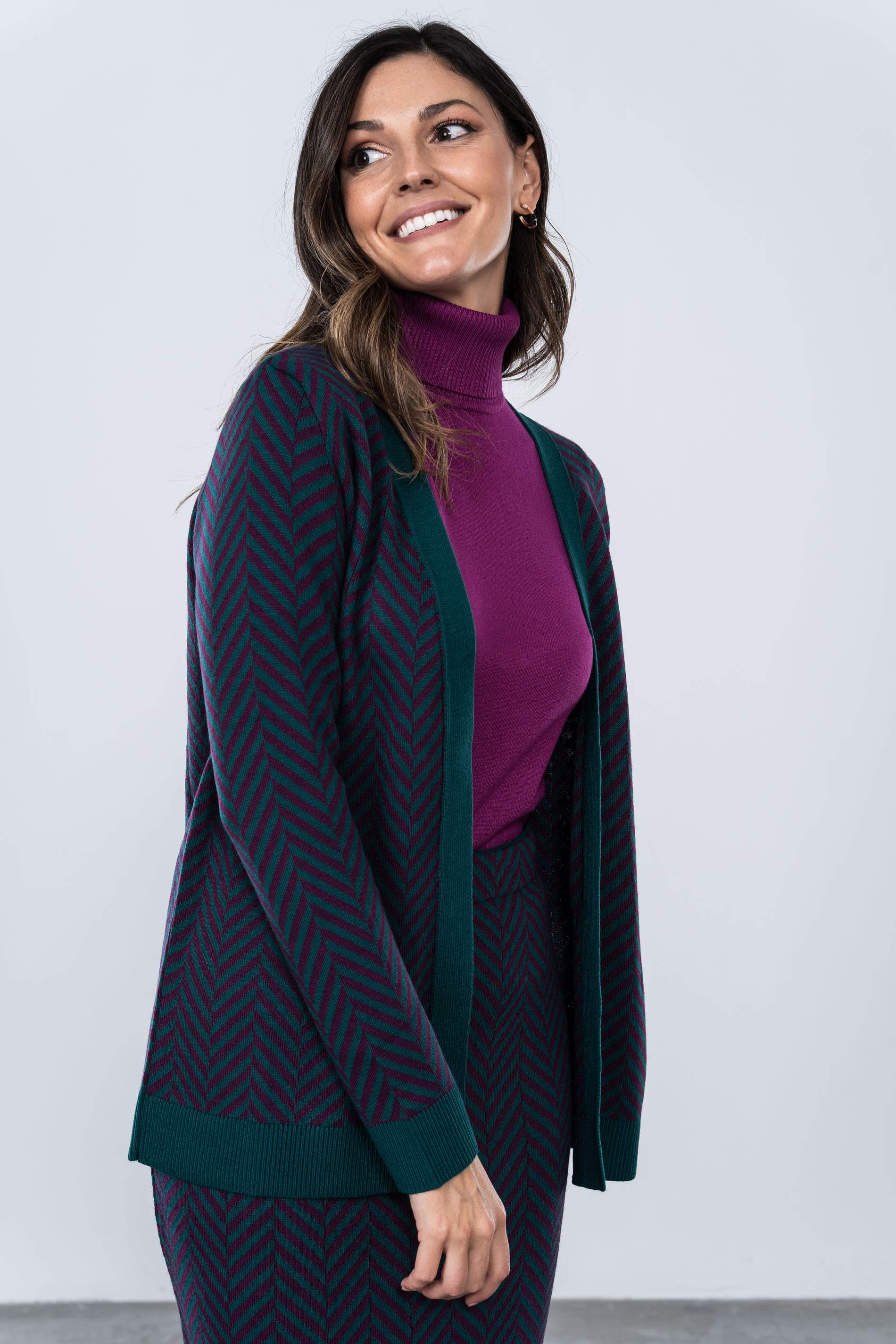 FALDA ESPIGA BICOLOR VERDE