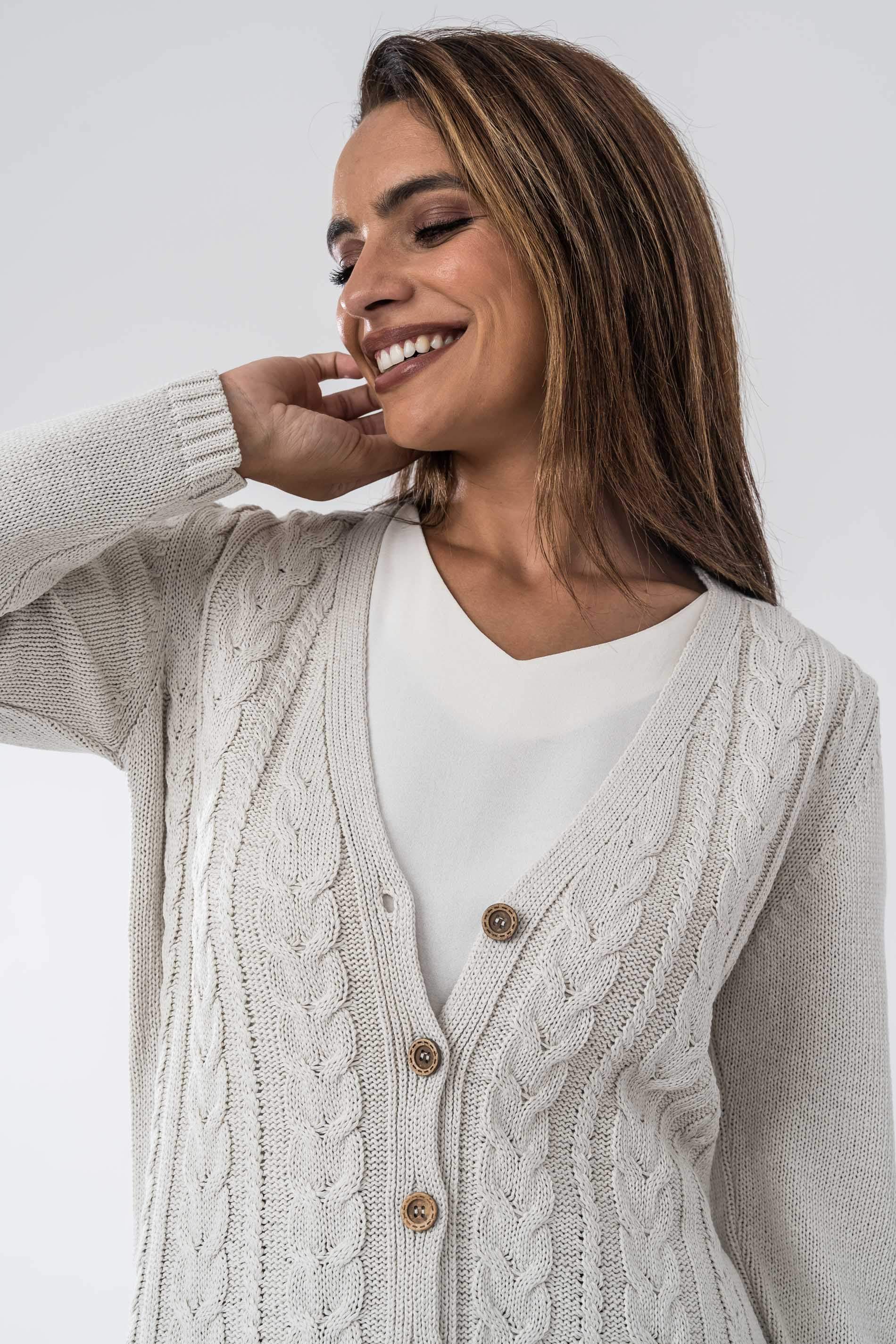 CHAQUETA TODO OCHOS CINTA BEIGE