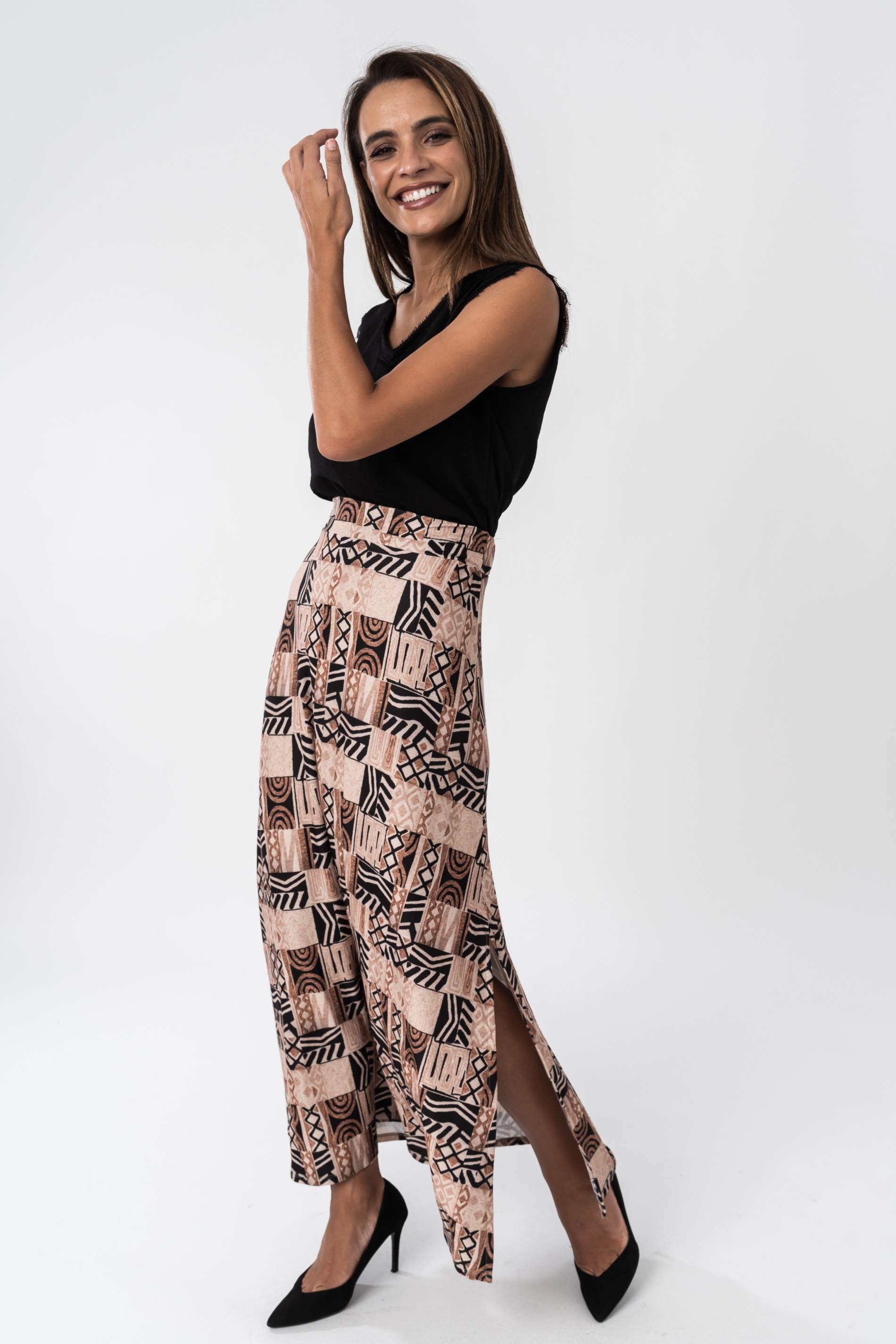 BLUSA COMBINADA ENCAJE NEGRO