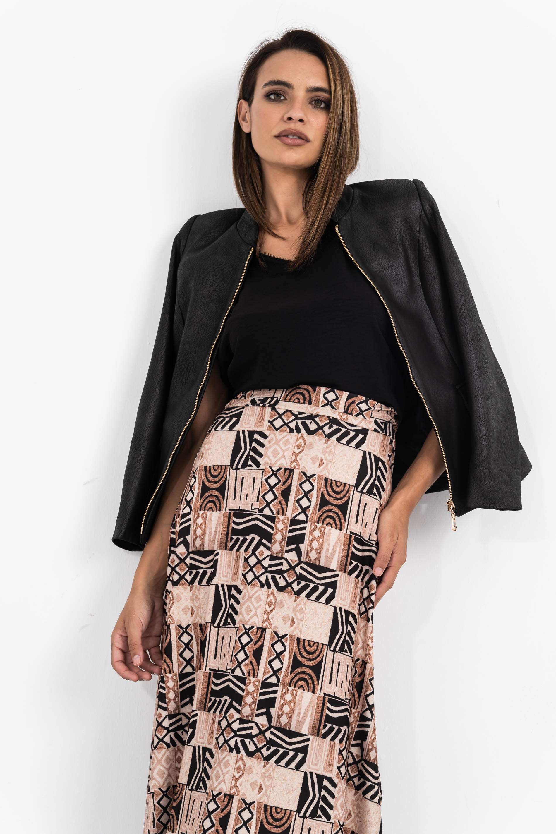 BLUSA COMBINADA ENCAJE NEGRO