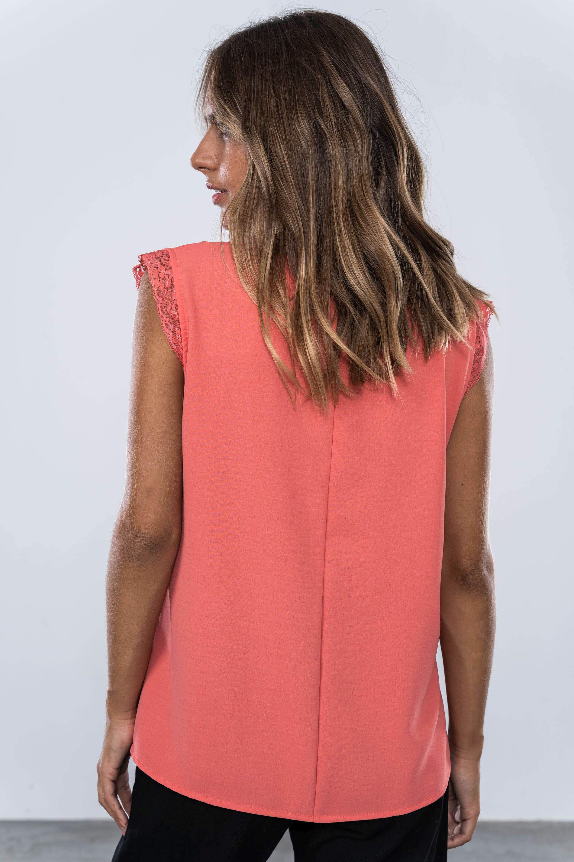 BLUSA COMBINADA ENCAJE ROSA