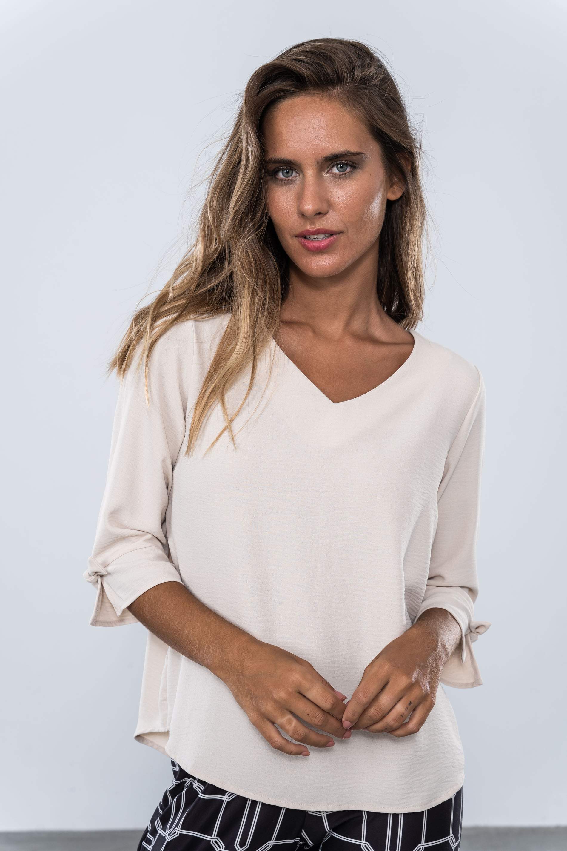 BLUSA LACITOS MANGA FRANCESA ARENA