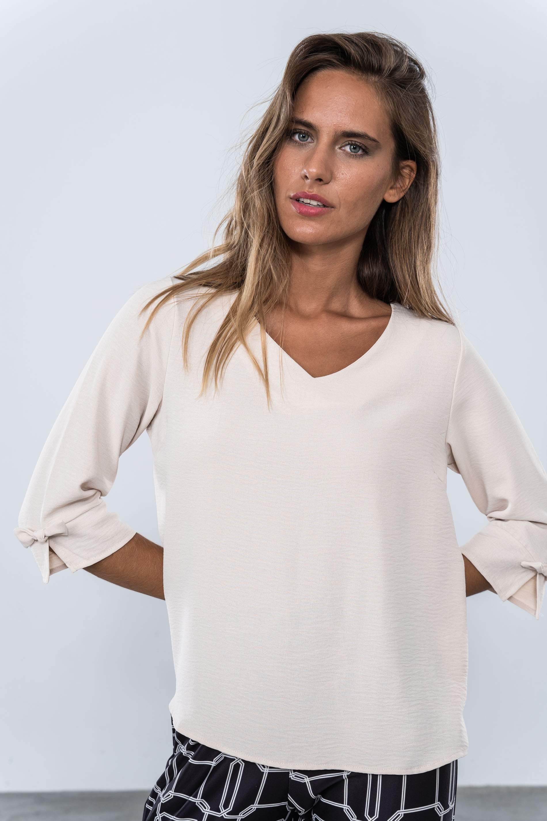 BLUSA LACITOS MANGA FRANCESA ARENA