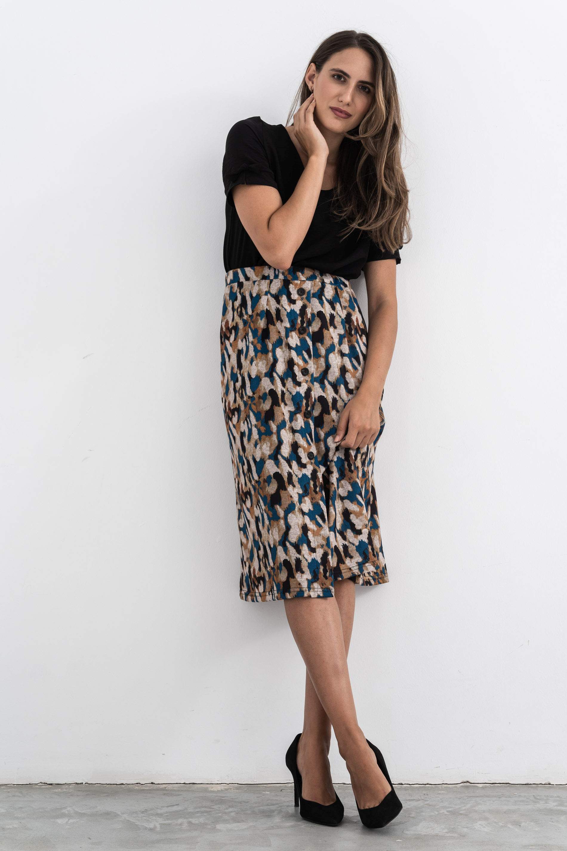 BLUSA DETALLE LAZO MANGA CORTA NEGRO