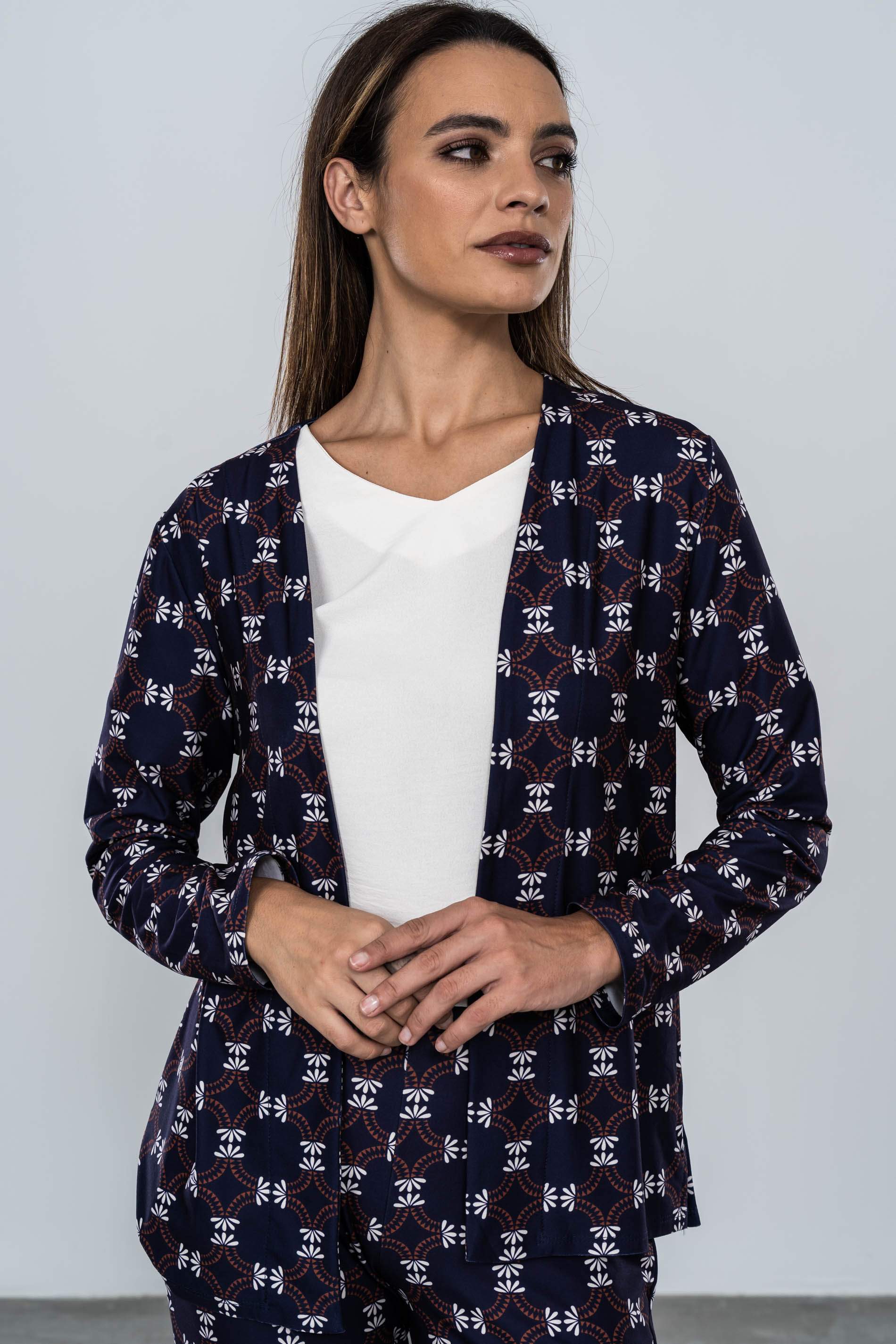 CHAQUETA CIRCULOS HOJAS