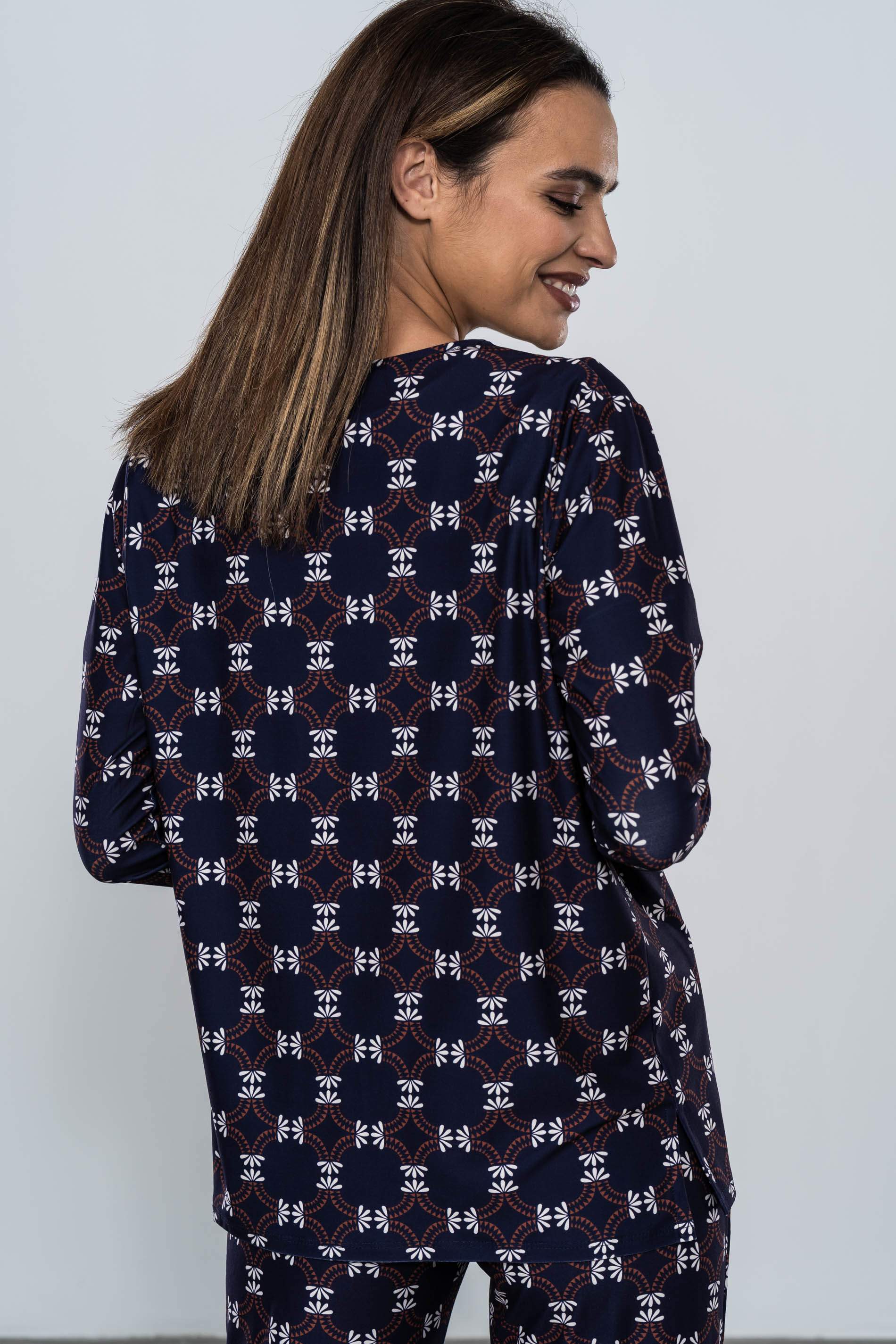 CHAQUETA CIRCULOS HOJAS