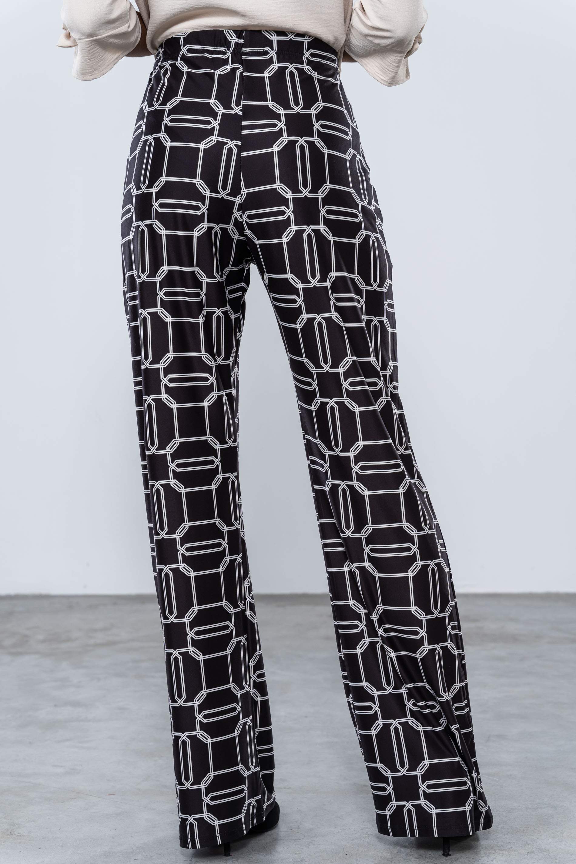 PANTALON BICOLOR GEOMETRICO