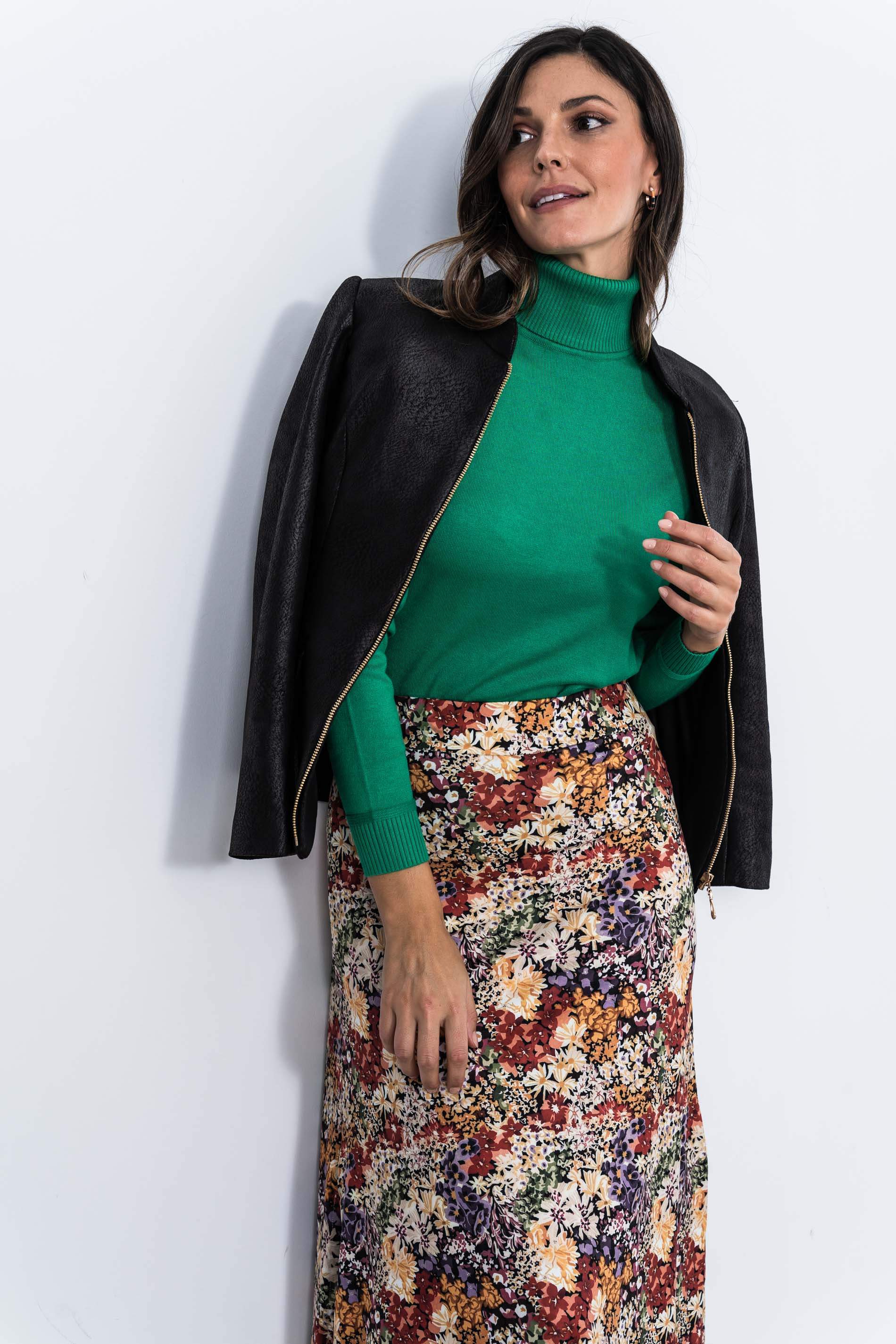 FALDA LARGA FLORAL