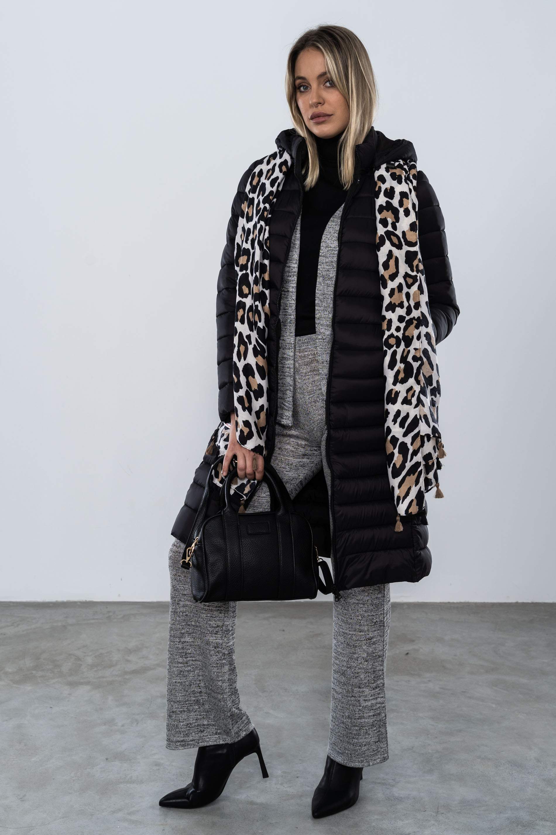 CHAQUETA PUNTO MEZCLA GRIS