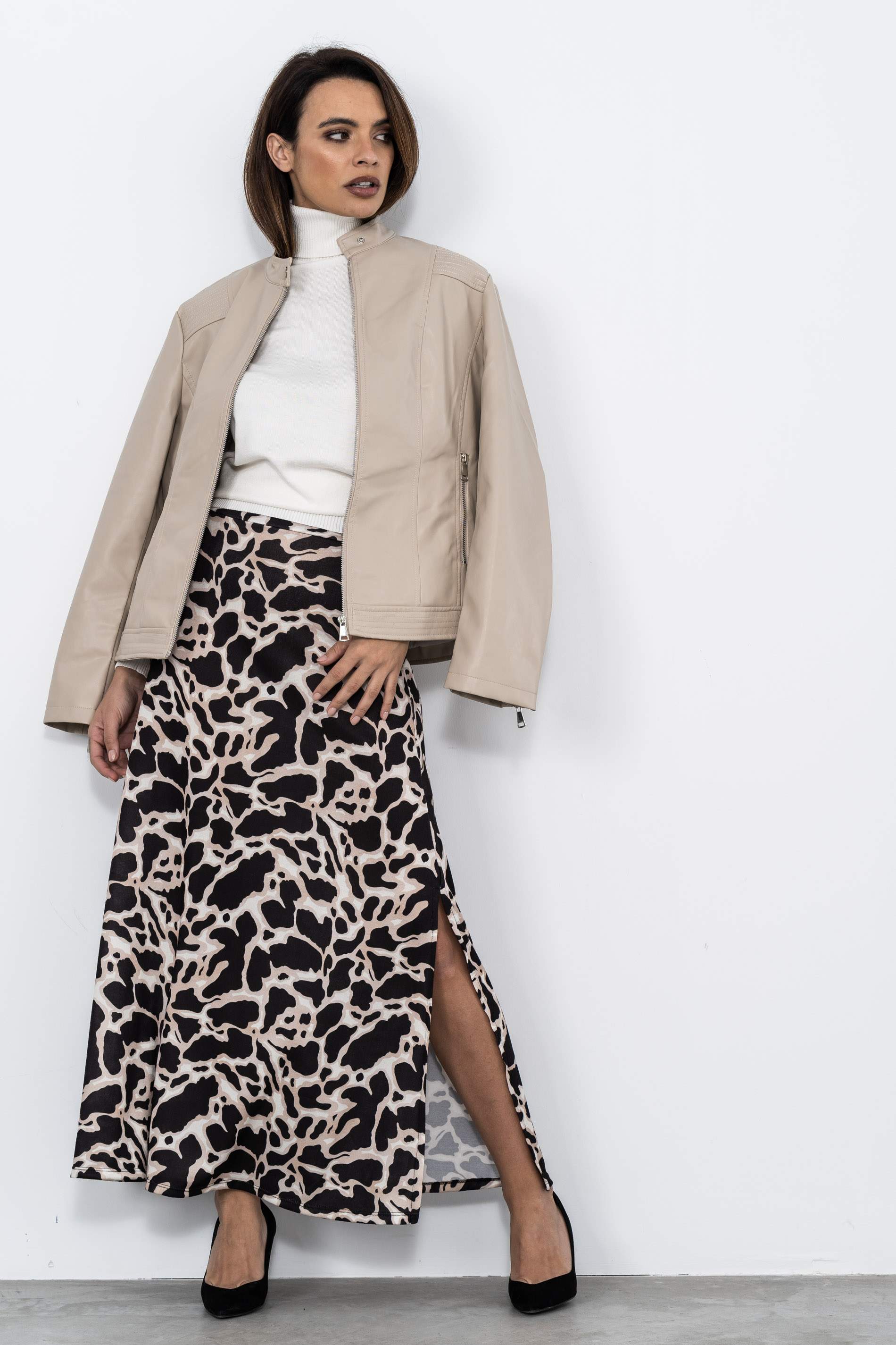 FALDA PUNTO ESTAMPADO MANCHAS