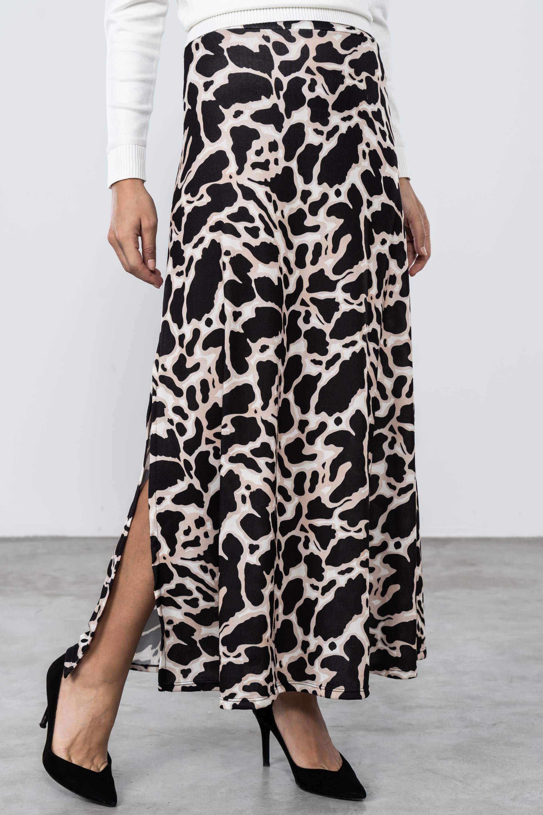 FALDA PUNTO ESTAMPADO MANCHAS