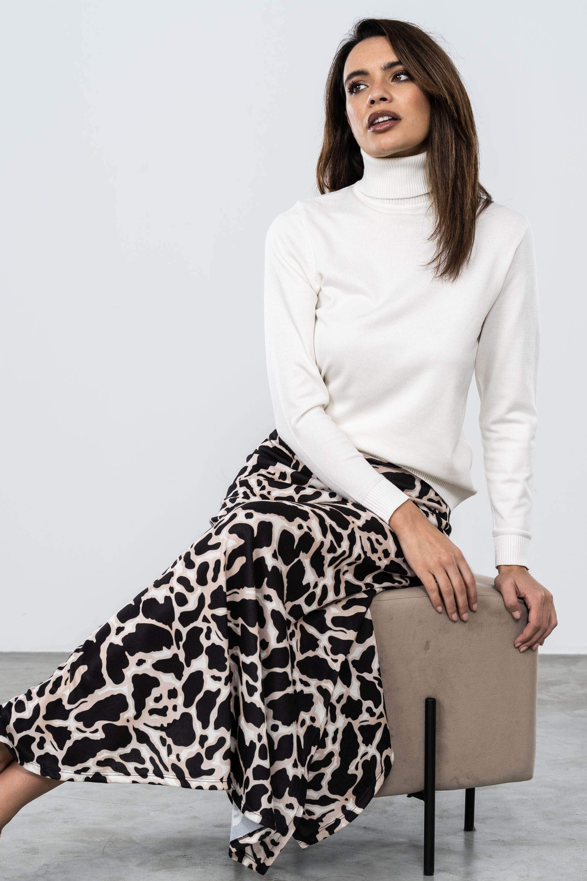 FALDA PUNTO ESTAMPADO MANCHAS