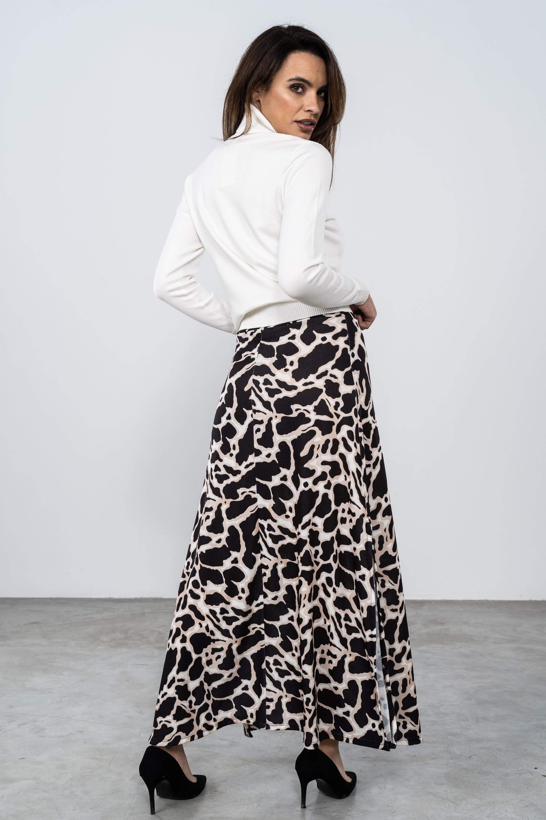 FALDA PUNTO ESTAMPADO MANCHAS