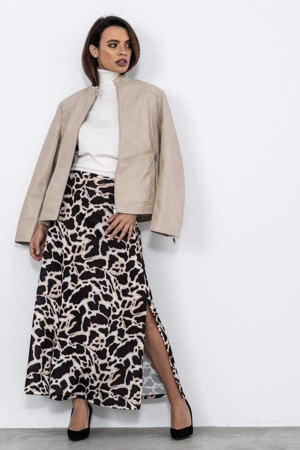 FALDA PUNTO ESTAMPADO MANCHAS