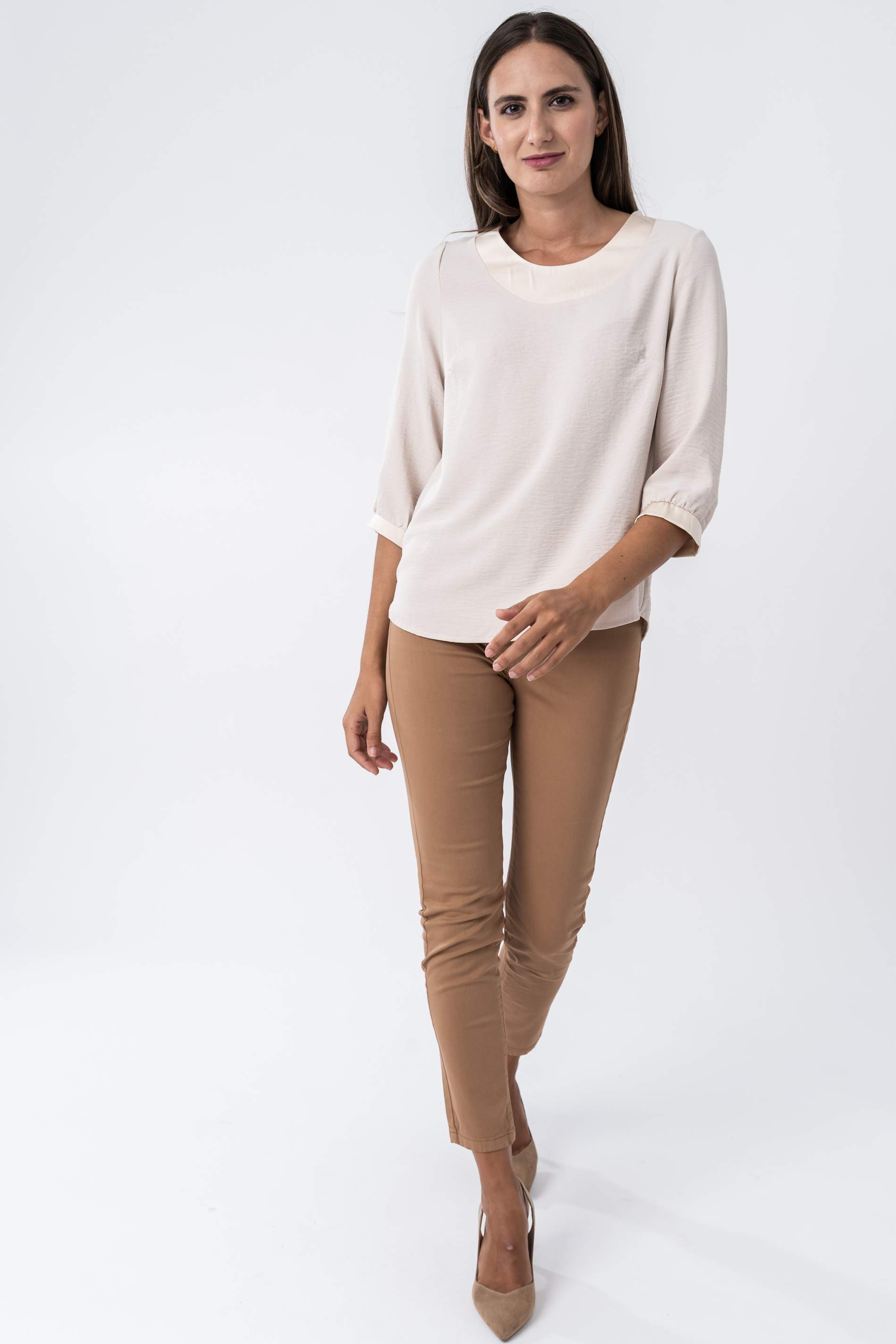 PANTALON 5 BOLSILLOS TOBILLERO CAMEL