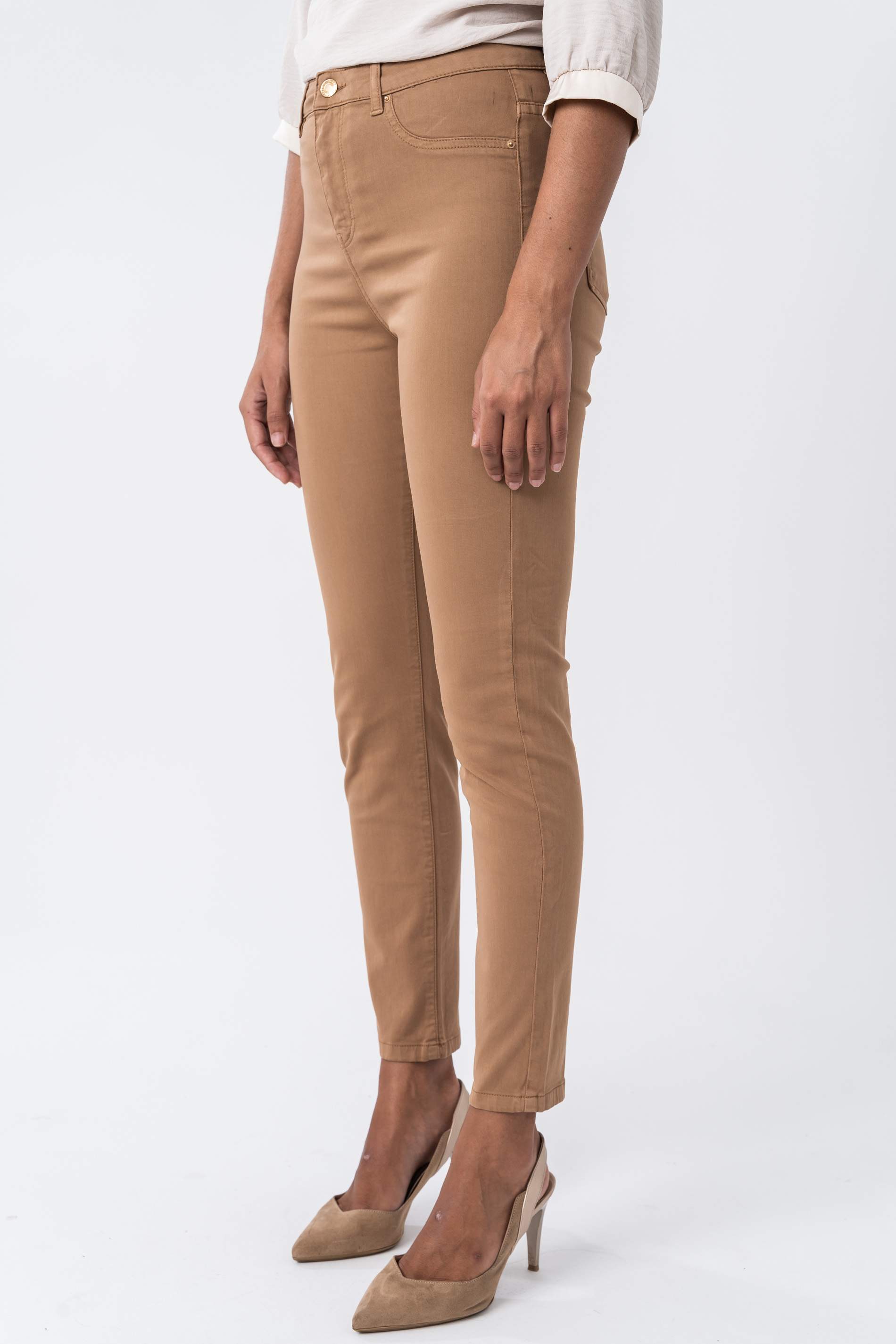PANTALON 5 BOLSILLOS TOBILLERO CAMEL