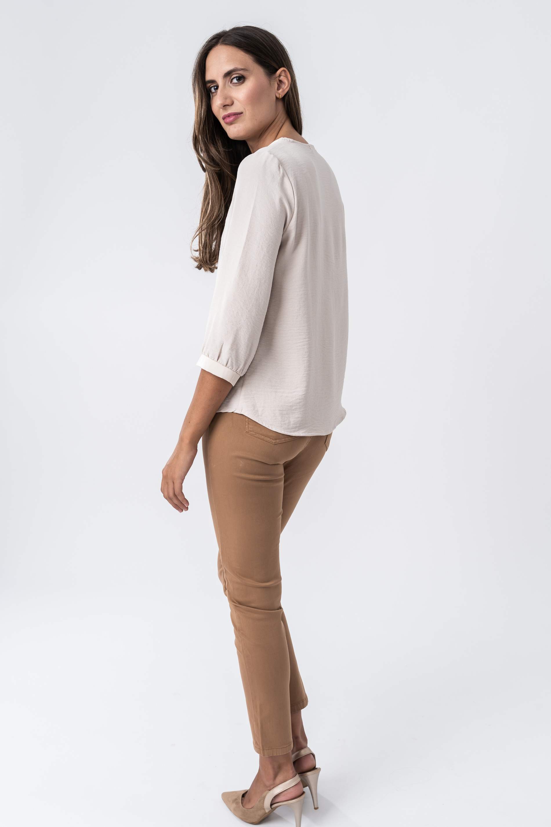 PANTALON 5 BOLSILLOS TOBILLERO CAMEL